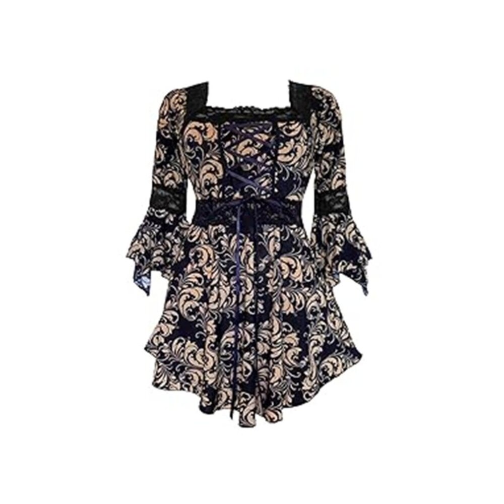 Dare to Wear Renaissance Corset Top - Gold Leaf - Size 1X - Boho Gothic